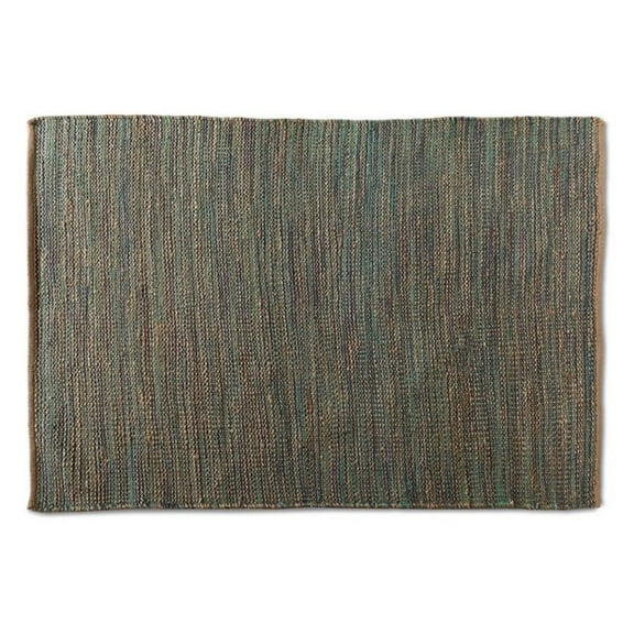 Bowery Hill Modern Blue Handwoven Hemp Blend Area Rug