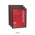 thumbnail image 3 of Universal 76849 Plastic Easy Mount Frame for 8 1/2 x 11 Insert- 3/Pack- Black, 3 of 4