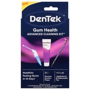 DenTek Gum Health Advanced Cleaning Kit, Oral Care Hygiene Kit, Gum Cleansing Gel, Gum Massager, and Plaque Scraper Dental Tools