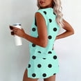 thumbnail image 5 of Morttic Women's Polka Dot 2 Piece Outfit – Sleeveless Crew Neck Tank Top & Side Slit Skort Set Summer Casual for Daily Wear Green，M, 5 of 6