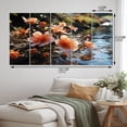thumbnail image 4 of Designart "Wildflower by the River in Coral and Orange IV" Floral Metal Wall Decor Set, 4 of 5