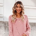 thumbnail image 2 of Suéter de punto para mujer, elegante jersey de cuello redondo, manga larga, jersey de punto grueso, otoño invierno, tops lisos, tops S-XXL, 2 of 5