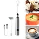thumbnail image 4 of Espumador de leche eléctrico, herramienta licuadora de alimentos, Mini batidor de huevos inalámbrico de 3 velocidades, mezclador de bebidas para café, Plata Sunnimix Espumador de leche eléctrico, 4 of 5