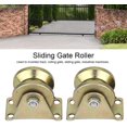 thumbnail image 3 of VType Groove Wheel Heavy Duty Rigid Caster with Bracket for Inverted Track, Rolling Gate, Industrial Machines, Wire Rope Rail, 3 of 8