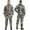 Camouflage, variant on renvena Men's Work Overalls One Piece Mechanics Workwear Long Sleeves Front Half Zipper Jumpsuit Orange M/165