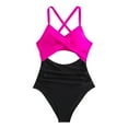 thumbnail image 3 of Pntutb Womens Cutout Swimsuits Trendy Front Criss Cross Halter Bathing Suit 2024 Summer Holiday One Piece Swimsuit Beachwear, 3 of 6