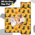 thumbnail image 4 of Dachshund Dog Paw Print Yellow Pattern Teens Toddler Nap Mat with Pillow, Sleeping Mat Bag for Preschool Daycare 60"x20", 4 of 6