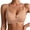 Beige, variant on Women Seamless Heart V Neck Wireless Bra, Adjustable Thin Strap Dual Hook Back Bra Soft Invisible Daily Comfort Underwear