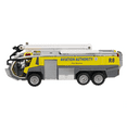 thumbnail image 2 of 2X 1:32 Airport Fire Truck Fire Engine Electric Die-Cast Engineering Vehicles Car Model Toy Yellow, 2 of 8