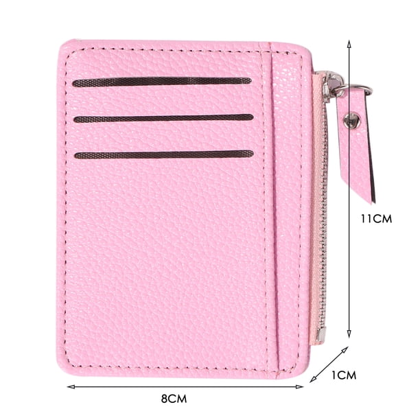 Bolsa Monedero de cuero Simple para mujer, con cremallera, patrón de Litchi, tarjetero para hombre de negocios Ndcxsfigh Para Estrenar