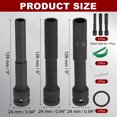 thumbnail image 2 of Uxcell 3pcs Thin Wall 6 Point Deep Impact Socket 1/2" Drive 10/12/14mm Socket Métrico de Acero 40Cr para Ejes de Máquina, Tuercas y Pernos de Reparación, 2 of 7