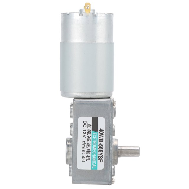 Turbine Worm Gear Motor DC Large Torsion Low Speed Control Micro 2‑Way DC12V XD40WB‑555YSF500rpm/min