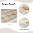 thumbnail image 5 of Bench Cushion for Indoor Furniture 46.5 x 19 inch Rectangle Bench Seat Cushion for Bay Window Entryway Bench Thick Textured Chair Cushion with Non-Slip Backing 1 Pack, Beige, 5 of 7
