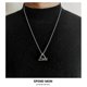 thumbnail image 2 of Overlapped Triangle Pendant Necklace Stainless Steel Geometric Cube Clavicle---Model code 29971, 2 of 5