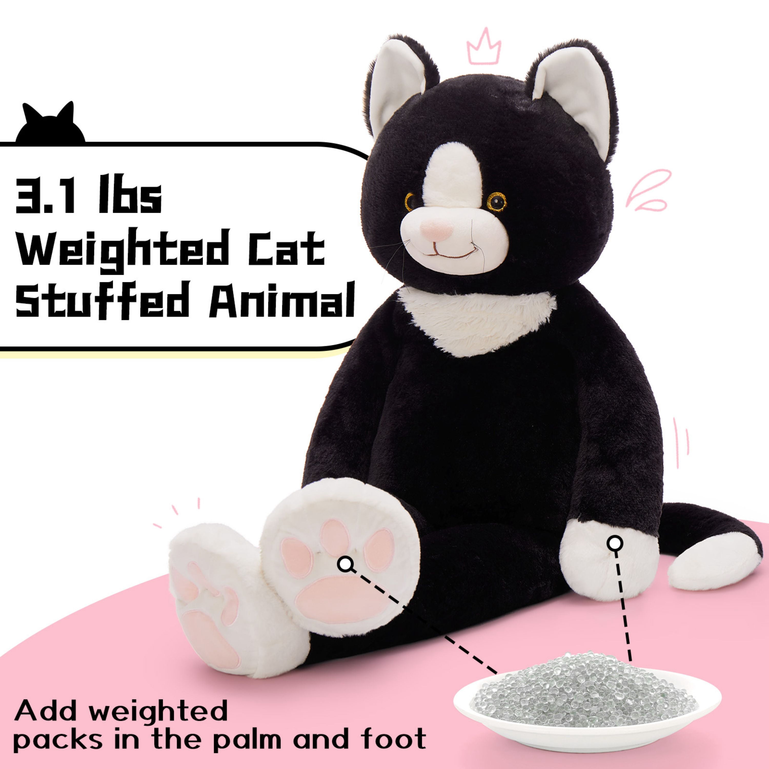 MaoGoLan 39'' Weighted Cat Stuffed Animal Giant Stuffed Cat Body Pillow Plush Toy