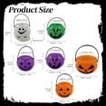 thumbnail image 3 of ​​GiLiling 6" Halloween Trick Or Treat Bucket - Dimensional Jack O Lantern Candy Storage Basket with Carrying Handle, Pumpkin Pail Cauldron Container Decor Accent​​, 3 of 9