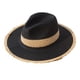 thumbnail image 2 of de estilo Vintage, parasol de para verano, protección , sombreros de vaquero de Panamá, Fedora para jardinería, niñas, , negro Macarena Sombrero de paja de ala ancha, 2 of 8