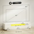 thumbnail image 3 of HOMCOM Meuble TV Moderne avec Lumières LED RGB, Centre de Divertissement, Blanc, 3 of 10