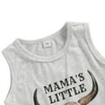 thumbnail image 4 of GYRATEDREAM 0-3Y Baby Boy Western Outfit Toddler Boys Sleeveless Tank Top T-Shirt Cow Print Shorts Set 2PCS Infant Summer Outfit, 4 of 9
