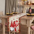 thumbnail image 2 of Table Runners 72 Inches Long Dress Scarves, Valentine's Day Farmhouse Kitchen Table Runner, Coffee Tablerunners, Farmhouse Gnomes Love Red Rose Wooden 14x72 Inch, 2 of 9