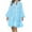 Blue, variant on safuny Women's Above Knee Dress Solid Lace Eyelet V Neck Winter Embroidery Elegant Fashion Vacation Long Sleeve Autumn Dress Pink S