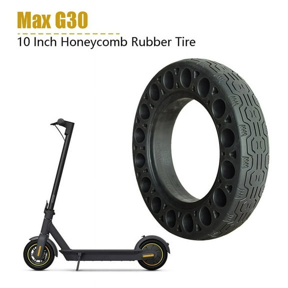 10 Inch Rubber Solid Tires for Max G30 Electric Scooter Honeycomb Shock Absorber Damping Tyre Black