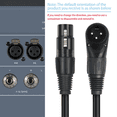 thumbnail image 4 of Cable de Extensión de Micrófono XLR, Cable XLR Macho A Hembra, Cable XLR de 3 Pines en Ángulo Recto para Estudio con Altavoces., 4 of 5