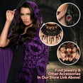 thumbnail image 4 of UNDERWRAPS Hooded Vampire Velvet Bat Embossed Cape Black - Halloween Costume Capes for Adults (Purple Vampire Cloak), 4 of 7