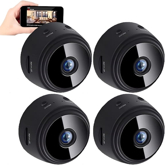 GJX Magnetic Mini Security Camera, 4G Wireless Wifi Cameras 1080P HD, App Remote with Night Vision for Home Indoor and Outdoor Use (1Pc)