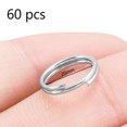 thumbnail image 5 of 60 Pcs Round Mini Stainless Steel Key Rings Open Jump Rings, with Double Loops Split Key Rings Connectors, Small Round Key Ring Parts for Jewelry Necklaces Bracelets Earrings, 5 of 5