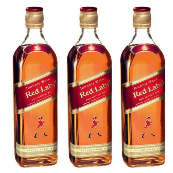 Paquete de 3 Whisky Johnnie Walker Blend Red Label 700 ml