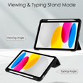 thumbnail image 3 of Allytechgroup Case for iPad Pro 12.9 inch Tablet (6th/5th/4th/3rd Generation, 2022/2021/2020/2018) Smart Case with Pencil Holder [Auto Sleep/Wake] Transparent Clear Shockproof Back Cover, Black, 3 of 8