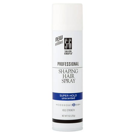 Salon Grafix Professional Super Hold Unscented Shaping Hair Spray, 9