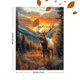 thumbnail image 3 of Qisvanset Framed Canvas Wall Art 12x16 Inch Mountain Sunset Elk Western Wilderness Cabin Art, 3 of 5