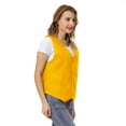 thumbnail image 6 of TOPTIE Unisex Button Vest Work Wear Uniform Vest-Yellow-XXL, 6 of 9