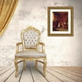 thumbnail image 3 of Johnson, Eastman 26x32 Gold Ornate Wood Framed with Double Matting Museum Art Print Titled - Christmas Time, The Blodgett Family, 3 of 4