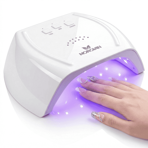 Morovan UV Nail Lamp 2026 Upgrade,15 Dual LED Beads Gel Polish Curing Light with Smart Sensor, Adjustable Timer & LCD Display, Home Salon Nail Dryer for Perfect Manicures