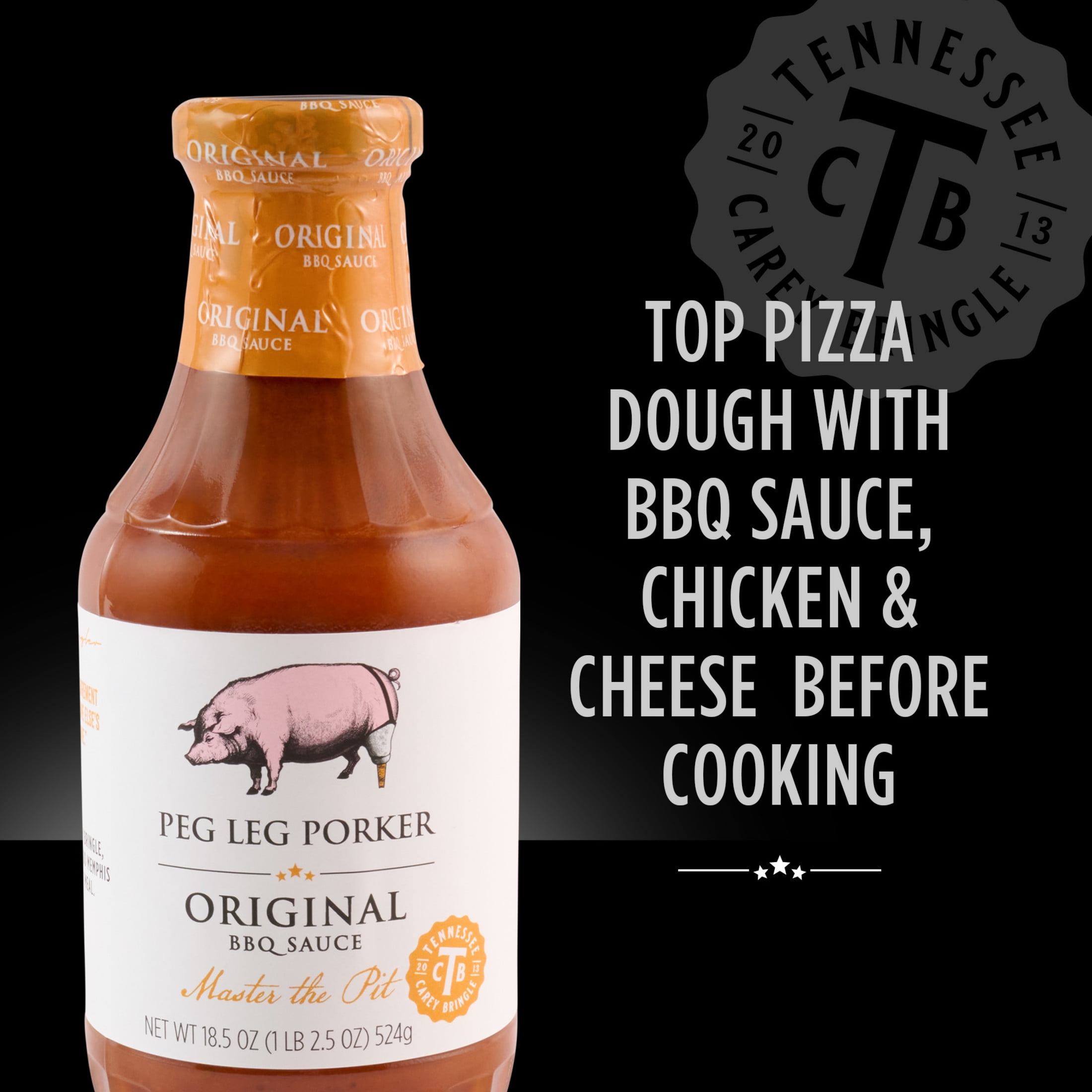 Peg Leg Porker Original BBQ Sauce, 18.5 oz Bottle