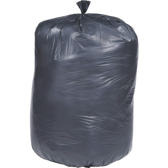Skilcraft Trash Bags, 1.5 mil, 36"x58", 60 Gal, 100/BX, Black - NSN3862410
