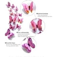 thumbnail image 6 of 3D Butterflies Wall Decor 24 Pcs–Removable Decorative Wall Decals for Living Room,Birthday&Party,Home Decoration, 6 of 7