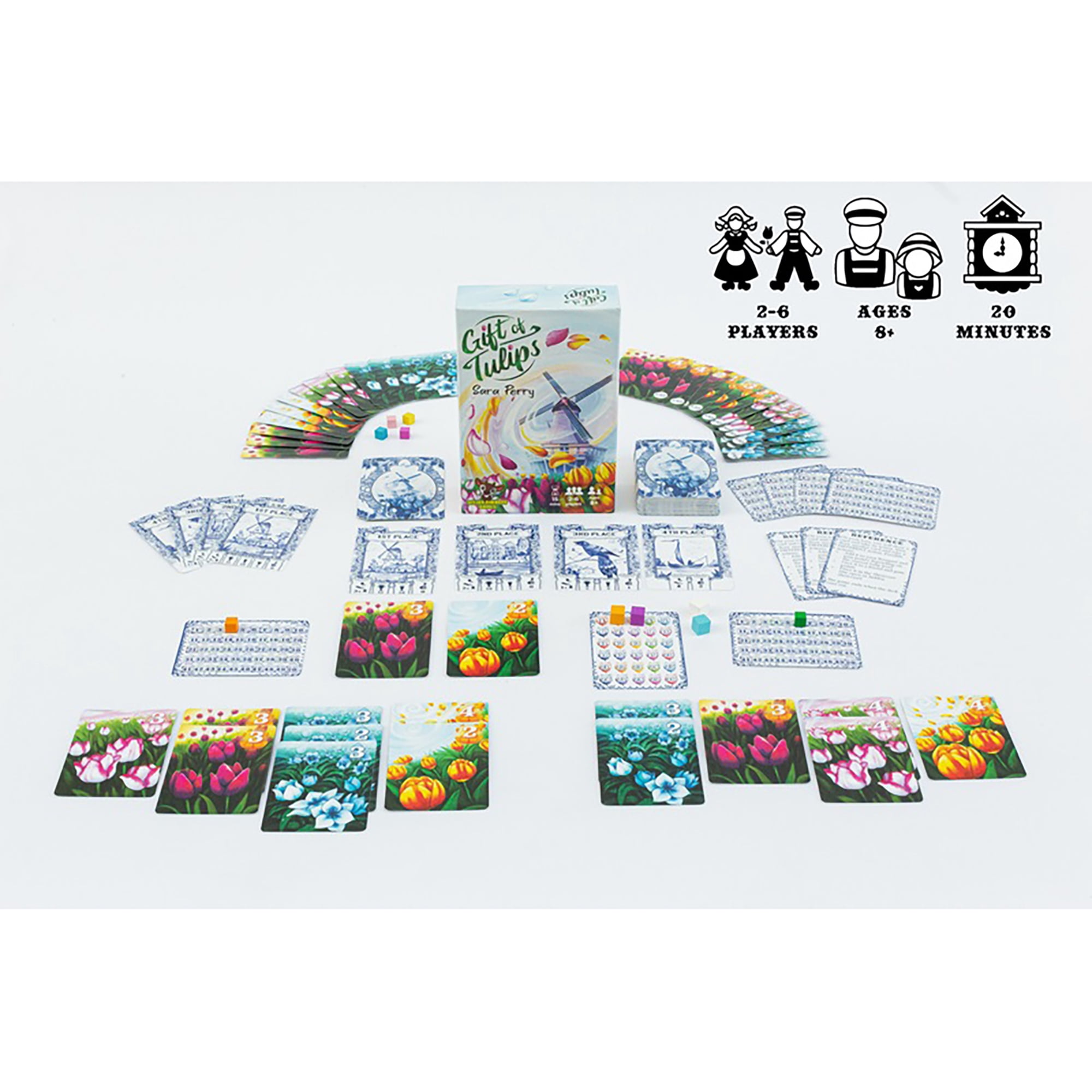 Gift of Tulips - Bouquets Building Card Game, Ages 8+, 2-6 Players, 15 Min