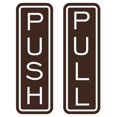 thumbnail image 1 of All Quality Classique Vertical Push Pull Signe de Porte (Brun Foncé) - Moyen, 1 of 1