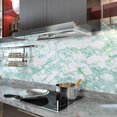 thumbnail image 3 of CRE8TIVE Large Size Green Marble Contact Paper 24"x354" Marble Wallpaper Peel and Stick Waterproof Self Adhesive Removable Wall Covering Glossy Decorative Vinyl Roll for Kitchen Countertops Cabinets, 3 of 7