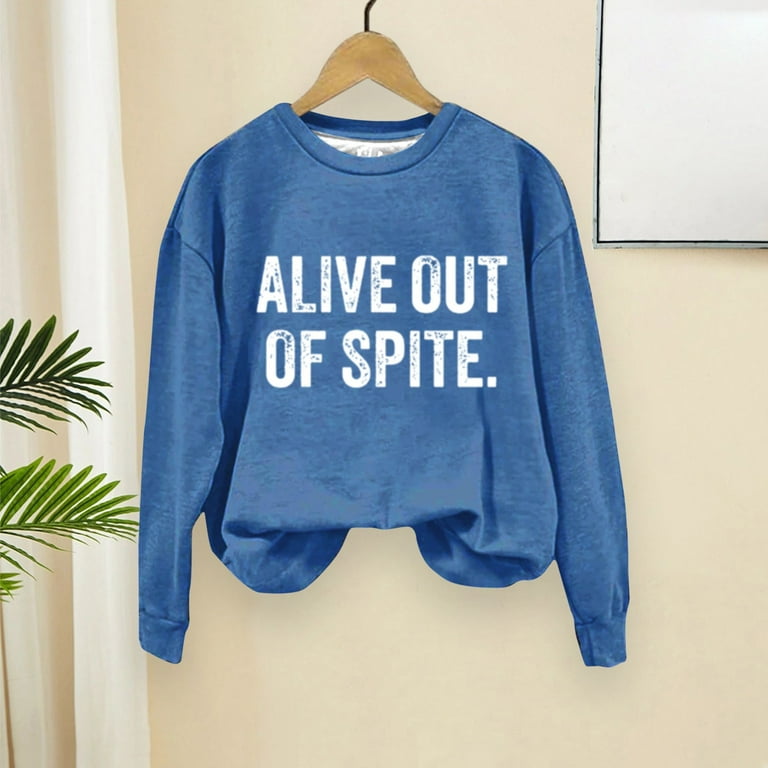 TAIYUECWJ Retro Out Of Print Sweatshirt Printed Crew Neck Sweatshirts Clothing Sweatshirts Sweatshirts