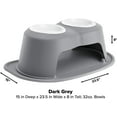 thumbnail image 3 of WeatherTech Double High Pet Feeding System w/Plastic Dog/Cat Bowls - 8" High Stand Dark Grey (PDHC3208DGDG), 3 of 4