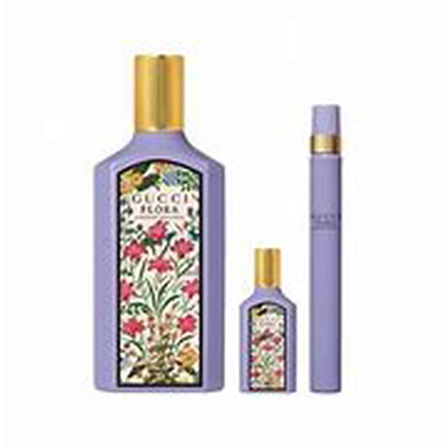 SET GUCCI FLORA GORGEOUS MAGNOLIA (3 PIEZAS) MUJER: EAU DE PARFUM 100 ML + 5 ML. + 10 ML.