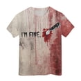 thumbnail image 4 of CAUYDY Toddler Halloween Shirt Ghouls T-Shirt Kids Spooky Shirt Boys Girls Halloween Graphic Short Sleeve Tee Tops(Red,8-9 Y), 4 of 5