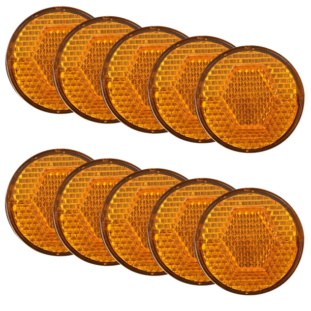 10 reflectores para bicicleta, reflectores de seguridad, accesorios reflectantes para entrada, reflector redondo para motocicleta, bicicleta y remolque
