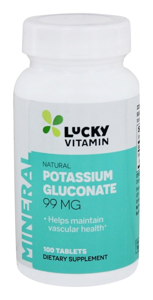 LuckyVitamin Potassium Gluconate Natural 99 mg. 100 Tablets