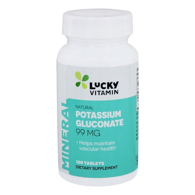 LuckyVitamin Potassium Gluconate Natural 99 mg. 100 Tablets